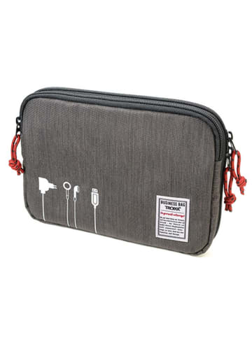 Troika Kabeltasche in Anthrazit - (B)26 x (H)19 x (T)4 cm