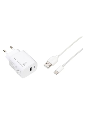 Troika Adapter sieciowy w kolorze białym - dł. 8 cm