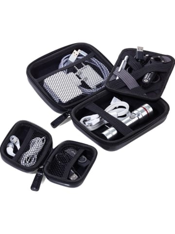 Troika 2-delige set: organizer-etuis zwart