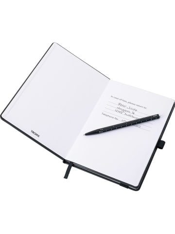 Troika 2-delige set: notitieblok en balpen zwart/rood - A5