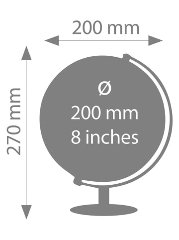 Troika Globus w kolorze srebrno-czarnym - wys. 27 x Ø 20 cm