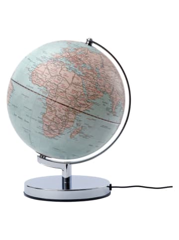 Troika Verlichte wereldbol lichtblauw/lichtroze - (H)32 x Ø 25 cm