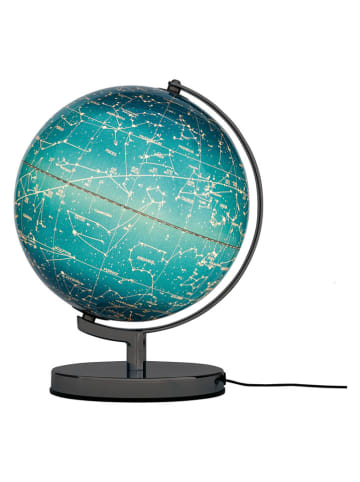 Troika Verlichte wereldbol "Sternenzeichen" blauw/donkerblauw - (H)32 x Ø 25 cm