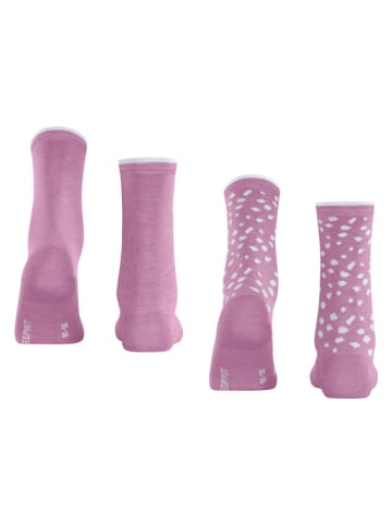 ESPRIT 2-delige set: sokken lichtroze
