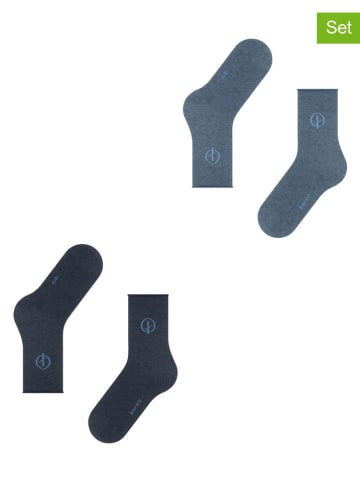 ESPRIT 2-delige set: sokken donkerblauw/blauw
