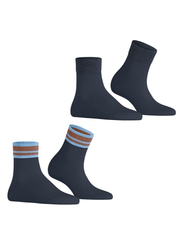 ESPRIT 2er-Set: Socken ''Retro'' in Dunkelblau