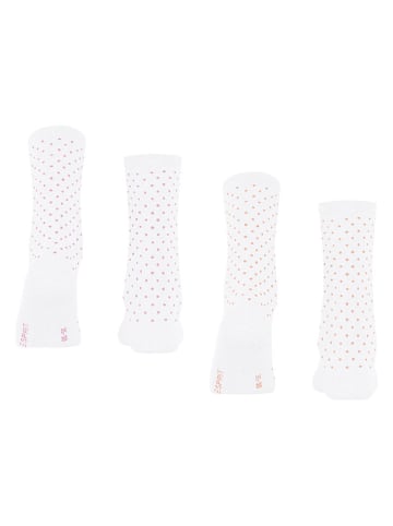 ESPRIT 2er-Set: Socken "Fine Dot" in Weiß
