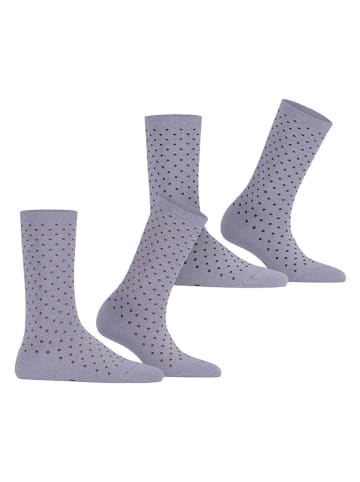 ESPRIT 2er-Set: Socken ''Fine Dot'' in Grau/ Hellbraun/ Braun