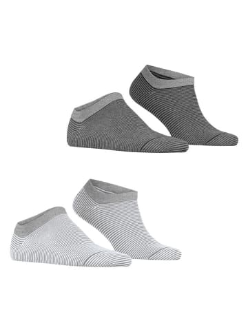 ESPRIT 2-delige set: sokken "Allover Stripe" grijs