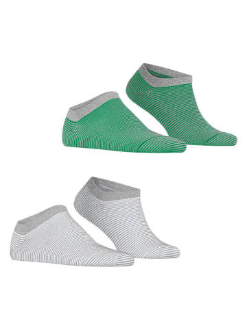 ESPRIT Skarpety (2 pary) "Allover" w kolorze szaro-zielono-białym