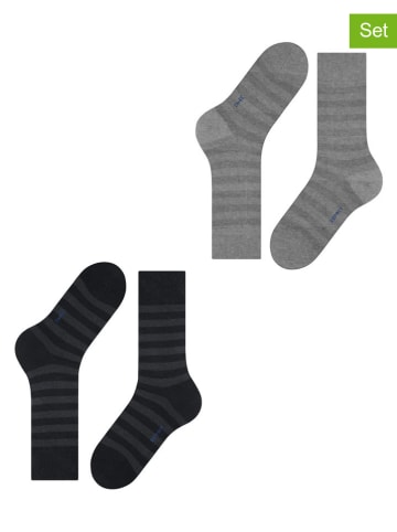 ESPRIT 2-delige set: sokken zwart/grijs