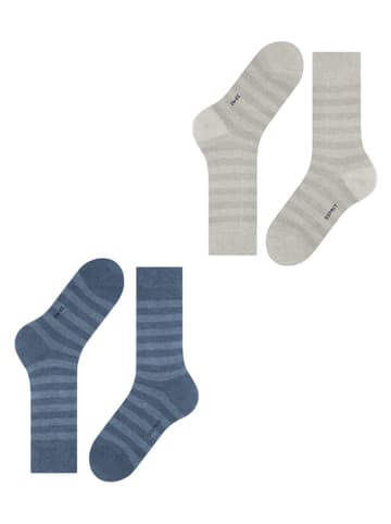 ESPRIT 2er-Set: Socken in Dunkelblau/ Grau