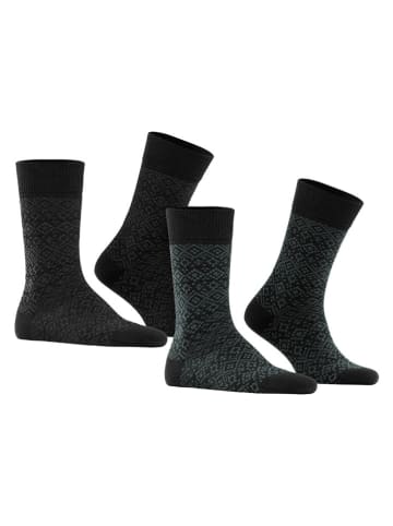 ESPRIT 2-delige set: sokken zwart/donkerblauw