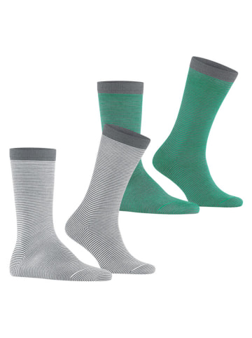 ESPRIT 2-delige set: sokken groen/grijs