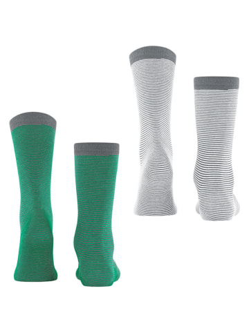 ESPRIT Skarpety (2 pary) w kolorze zielono-szarym