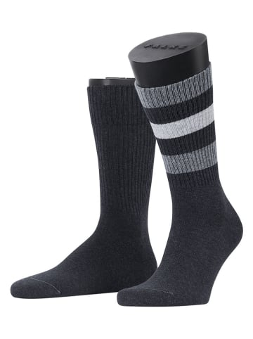 ESPRIT 2er-Set: Socken ''Block'' in Anthrazit