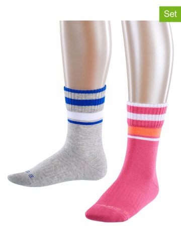ESPRIT 2er-Set: Socken ''Sport'' in Grau/ Pink