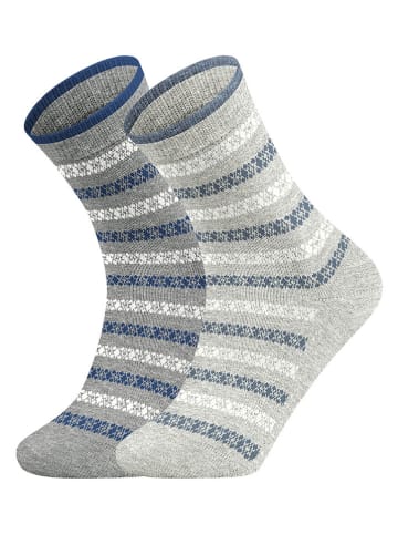 ESPRIT Skarpety (2 pary) "Geo Pattern" w kolorze szarym