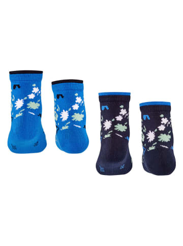 ESPRIT Skarpety (2 pary) "Sweet Flower" w kolorze niebiesko-granatowym