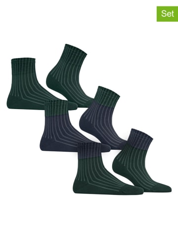 ESPRIT Skarpety (3 pary) w kolorze granatowo-zielonym