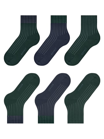 ESPRIT 3-delige set: sokken donkerblauw/groen