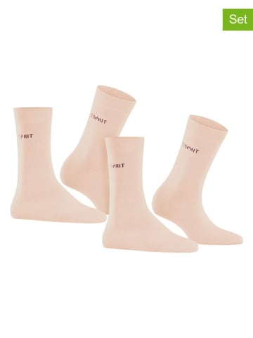 ESPRIT 2er-Set: Socken ''Uni'' in Rosa