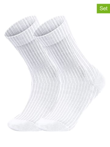 ESPRIT 2er-Set: Socken "Solid Rib" in Weiß