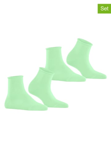 ESPRIT Skarpety (2 pary) "Basic" w kolorze jasnozielonym
