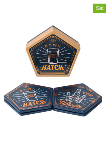 Gentlemen's Hardware Podstawki (4 szt.) "Beer" w kolorze granatowym - 13,4 x 13,4 cm