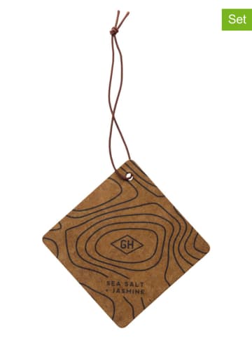 Gentlemen's Hardware 2-delige set: autoparfums zwart/lichtbruin - (L)7,6 x (B)7,6 cm