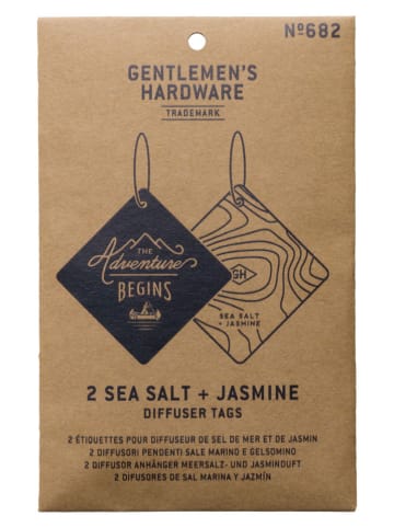 Gentlemen's Hardware 2-delige set: autoparfums zwart/lichtbruin - (L)7,6 x (B)7,6 cm