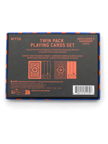 Gentlemen's Hardware Speelkaarten blauw/rood