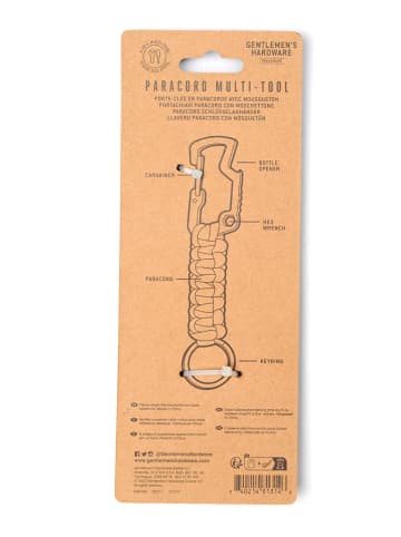 Gentlemen's Hardware Narzędzie wielofunkcyjne 4w1 w kolorze czarno-pomarańczowym - dł. 15,7 cm