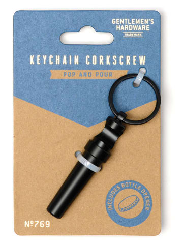 Gentlemen's Hardware Schlüsselanhänger in Schwarz - (H)7,6 cm