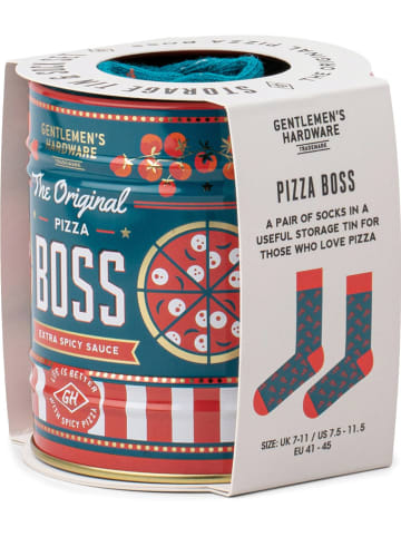 Gentlemen's Hardware 2tlg. Set: Socken "Pizza" in Blau/ Rot