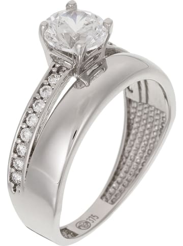 OR ÉCLAT Witgouden ring "De moi à toi" met edelstenen