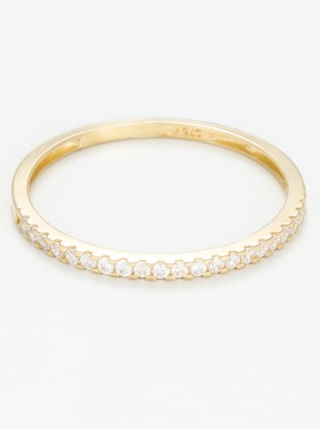 OR ÉCLAT Złoty pierścionek "Hélios" z cyrkoniami