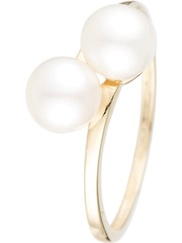 OR ÉCLAT Gouden ring "Perlée ronde" met parels