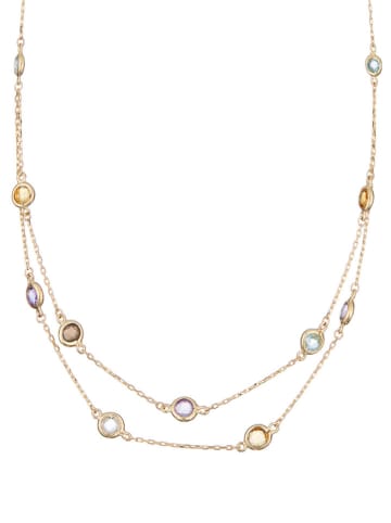 OR ÉCLAT Gold-Halskette "Colored" - (L)43 cm
