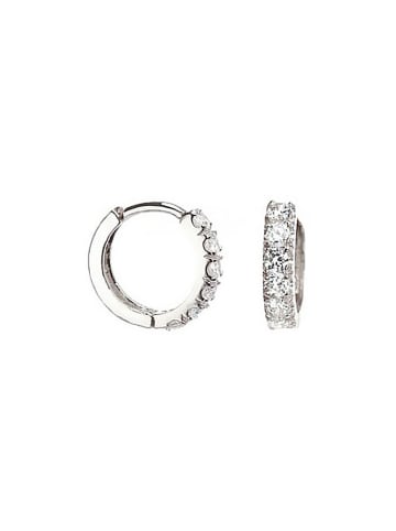 OR ÉCLAT Złote kolczyki-kreole z cyrkoniami