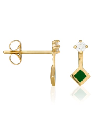 OR ÉCLAT Gold-Ohrstecker "Prague" mit Edelsteinen