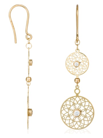 OR ÉCLAT Złote kolczyki "Ancestral" z cyrkoniami