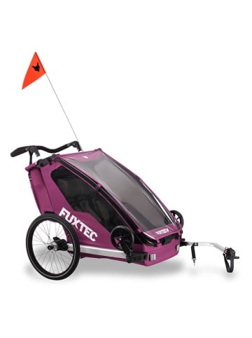 Fuxtec Fahrradanhänger "2-Sitzer FX-FA1" in Lila