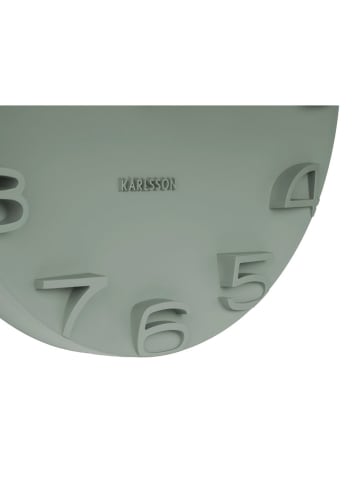 Karlsson Wanduhr "On The Edge" in Grün - Ø 42 cm