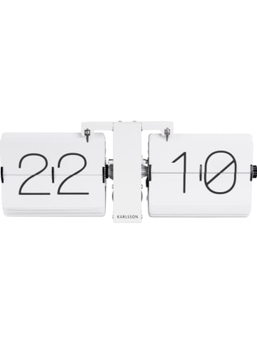 Karlsson Wanduhr "No Case" in Weiß - (B)36 x (H)14 x (T)8,5 cm