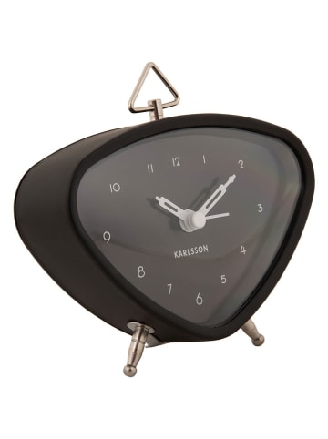 Karlsson Budzik "Triangle" w kolorze czarnym - wys. 9,3 cm