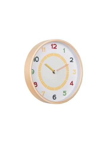 Karlsson Zegar ścienny "Chico" w kolorze jasnobrązowo-białym - Ø 25 cm