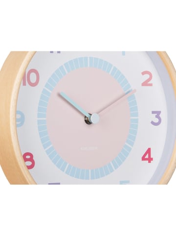 Karlsson Zegar ścienny "Chica" w kolorze jasnobrązowo-jasnoróżowym - Ø 25 cm