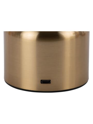 Leitmotiv LED-Tischleuchte "Impetu" in Gold - (H)15 x  Ø 10 cm