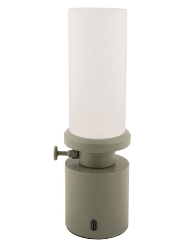 Leitmotiv LED-Tischleuchte "Camp" in Khaki - (H)29,5 x  Ø 9 cm